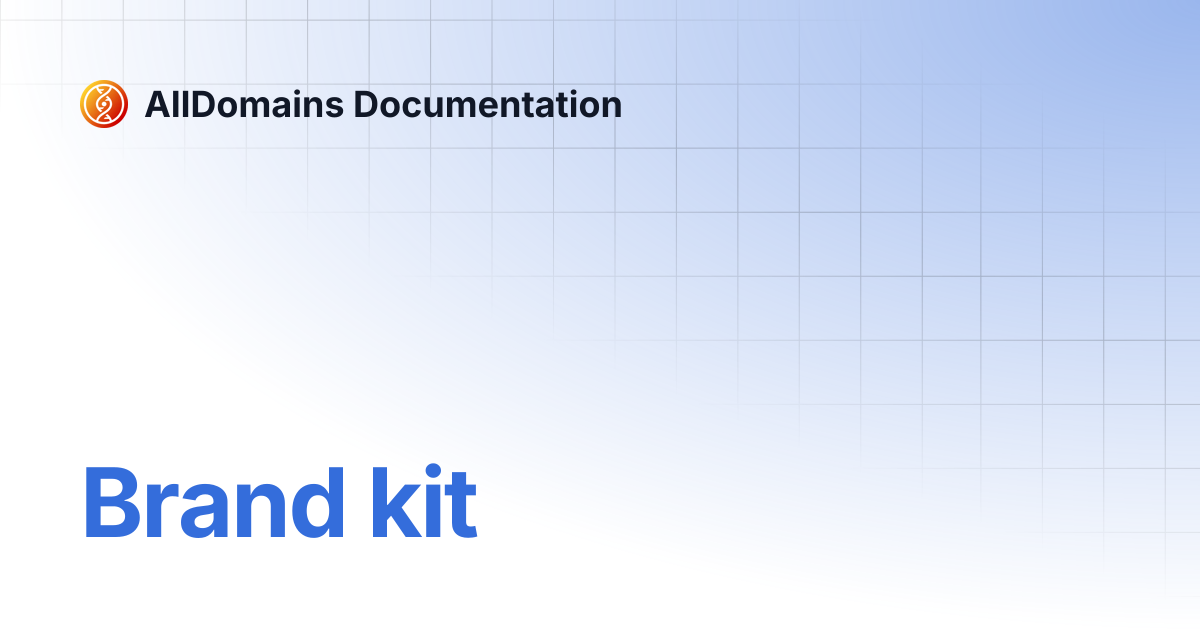 Brand kit | AllDomains Documentation
